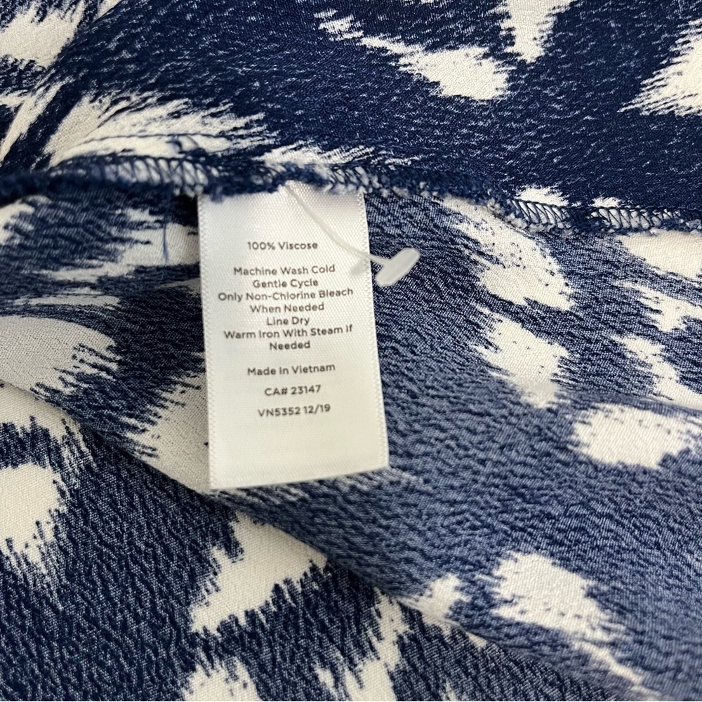 Talbots Blue Ikat Print Viscose A Line Skirt - Picture 12 of 15